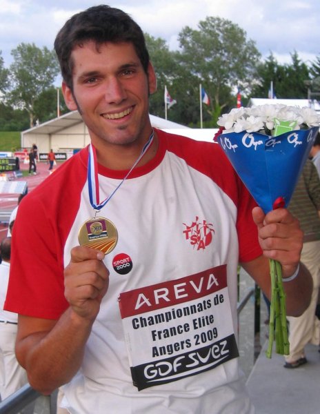 Jean-Baptiste Arnaud en bronze au Javelot aux Championnats de France Elite 2009 à Angers
