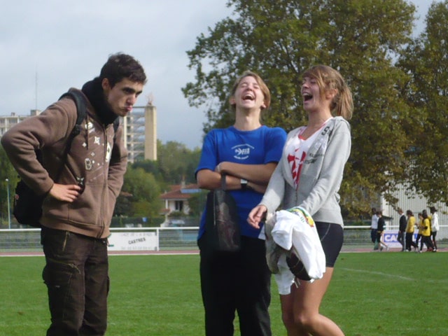 Thomas Wolff, Delphine Cauquil, Ophélie Verdier au meeting de rentrée BE-MI 2009 à Castres