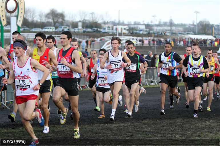 Gaëtan Cals sur cross court aux championnats de France de cross 2011 à Paray-le-Monial