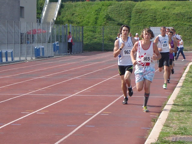 Damien Dubois sur 1500m aux régionaux d'épreuves combinées 2011 à Rodez