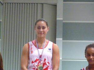 Clemence Riolet au Grand Prix BE-MI en salle 2012 à Auch