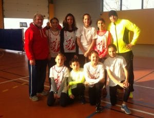 Le groupe du Castres Athlétisme aux Interclubs Benjamins en salle 2016 à Soreze