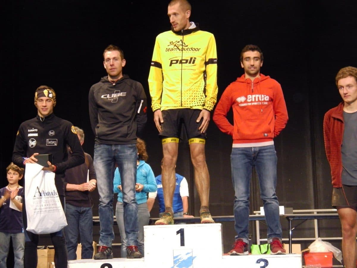 Benoit Galand sur le podium du 27km du Trail de la Vallee des Lacs 2016 Gerardmer