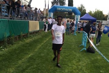 Baptiste Dieudé à l'arrivée de la Run CO 2016 à Castres