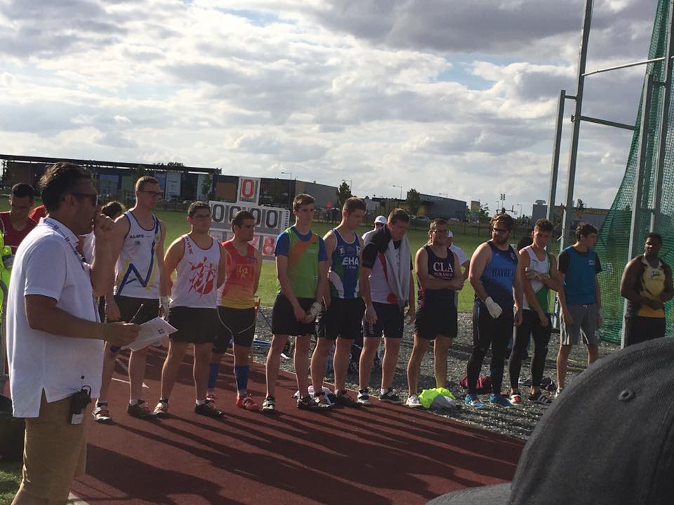 Baptiste Mariojouls, finaliste du marteau cadets aux Championnats de France Jeunes 2016 à Chateauroux