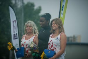 Podium du concours de poids féminin