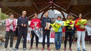 Benoit Galand sur le podium du trail des Novis 2016