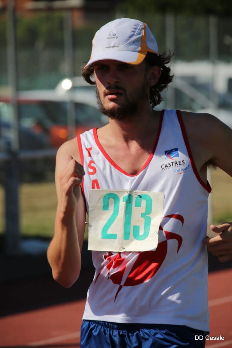 Steve Rémi sur 5000m marche au meeting de rentrée 2016 à Saint-Girons