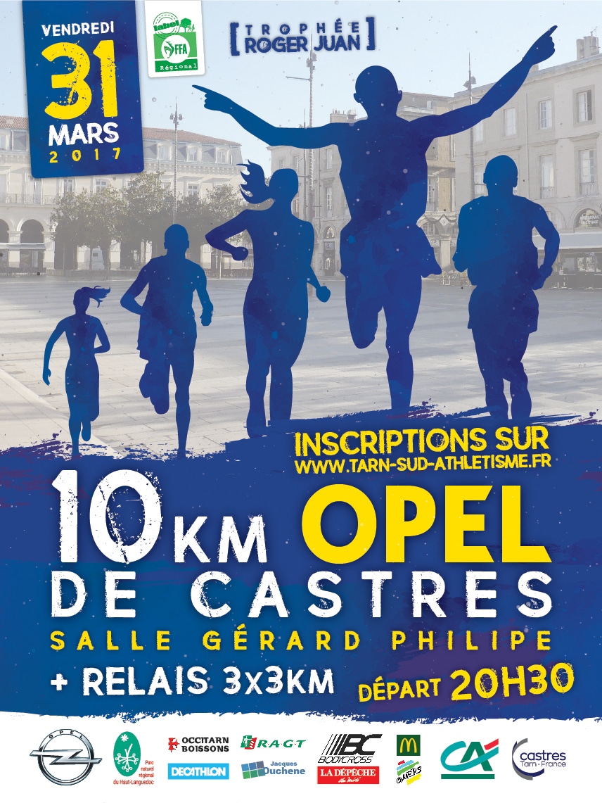 Affiche 10km Opel de Castres 2017