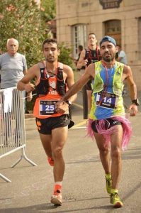 Benoit Galand et Maxime Durand à l'arrivée de la Skyrhune 2016 à Ascain