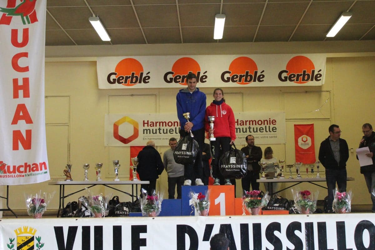 Julie Latger sur le podium de l'Aussillonnaise 2016 à Aussillon