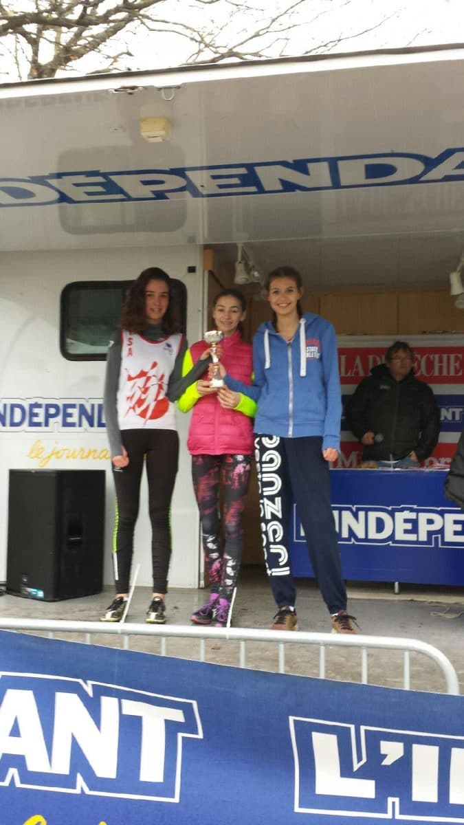 Victoire par équipe des minimes filles du TSA au quart de finale des championnats de France de cross 2017 à Carcassonne