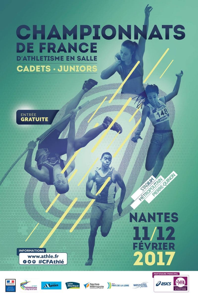 Affiche Championnats de France Cadets-Juniors en salle 2017