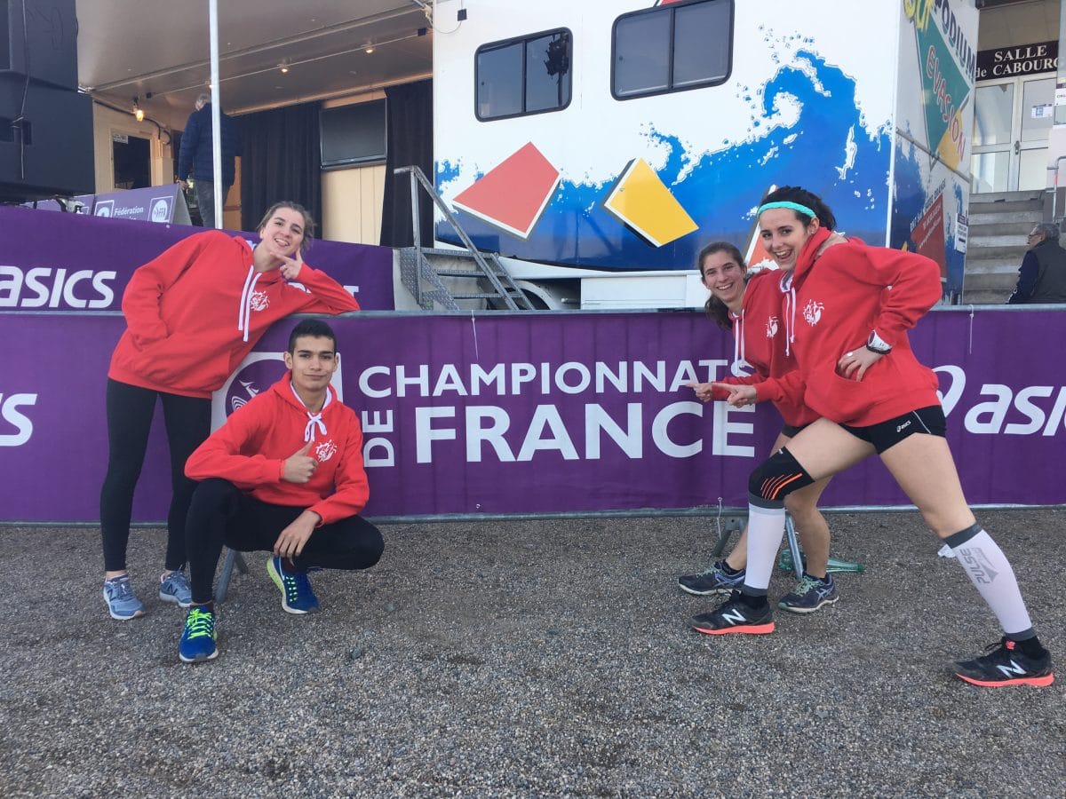 Nos 4 mousquetaires du TSA aux championnats de France de cross 2017 à Saint-Galmier