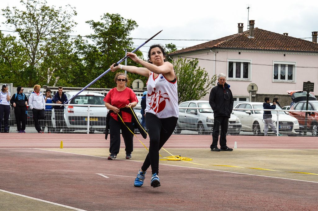 Iman Djebli-Romero lance le javelot au 1er tour des interclubs 2016 à Castres