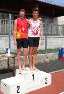 Eddy Rocchi champion d'Occitanie 2017 de décathlon en espoir à Saint-Chély-d'Apcher