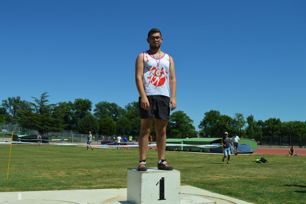 Baptiste Mariojouls devient champion d'Occitanie 2017 du lancer de marteau junior