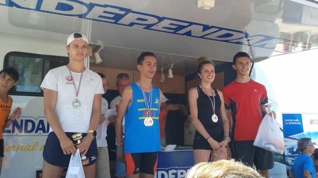 Jean-Baptiste Grand sur le podium du 10km de Narbonne 2017