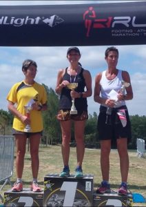 Podium féminin des Foulées Cheminotes 2017 à Saix