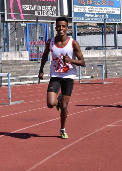 Baptiste lors de sa course victorieuse sur 1000m, lors de sa rentrée en 2'50.94 à Carcassonne