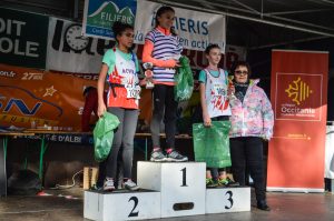 Julie Blondel termine 3ème benjamine au cross Hubert André 2017 à Carmaux