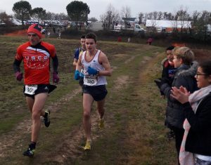 Jean-Baptiste Grand sur la course des As aux championnats du Tarn de cross 2018 à Florentin