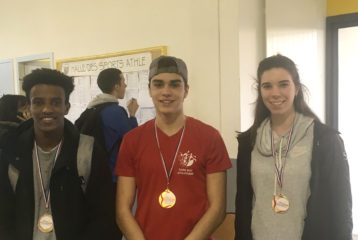 Baptiste Dieudé, Anthony Velasco et Léa Costes champions d'Occitanie en salle 2018 à Bompas