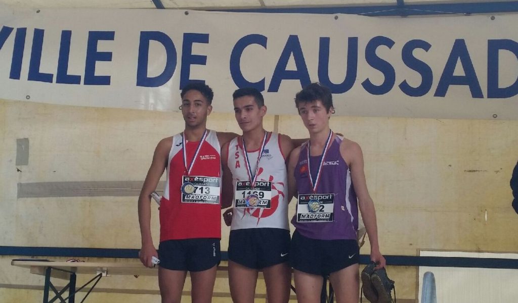 Flavien Szot vainqueur chez les cadets des championnats du secteur Ouest d'Occitanie de cross 2018 à Caussade
