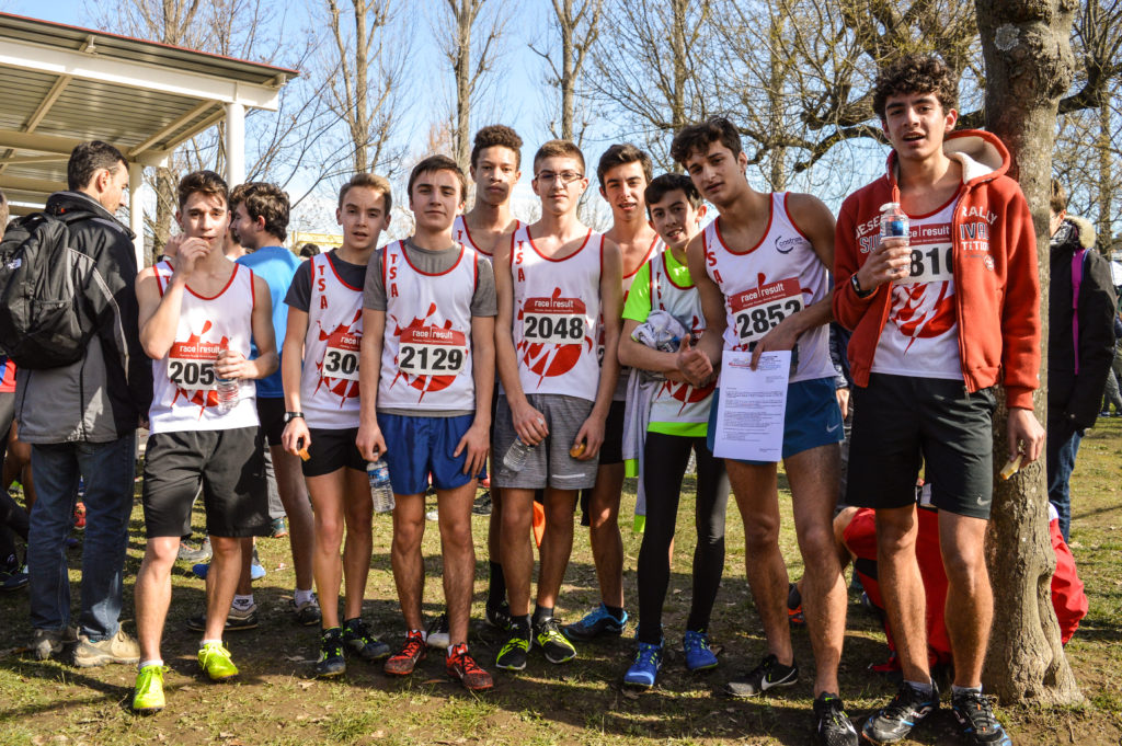 Les minimes garçons du TSA aux championnats d'Occitanie de cross 2018 à Alès