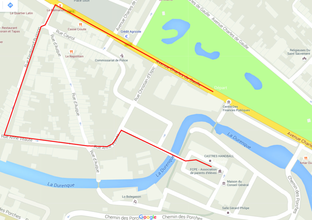 Parcours des Éveils Athlé (850m) au 10km Opel de Castres 2018