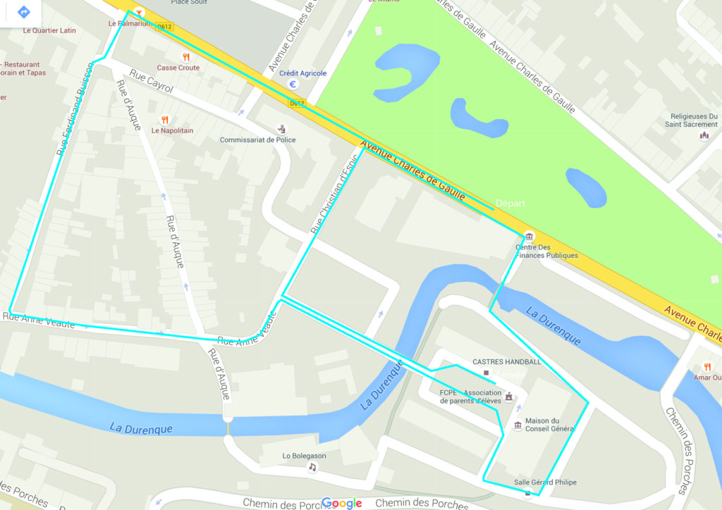 Parcours des Poussins (1550m) au 10km Opel de Castres 2018