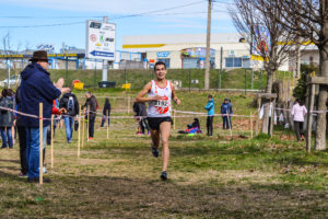 Flavien Szot vainqueur de la course des cadets aux championnats d'Occitanie de cross 2018 à Alès