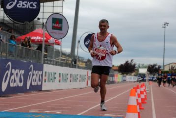 Abdelkader Mamou à l'arrivée du semi-marathon d'Albi 2018