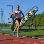 Flavien Szot à l'arrivée du 1500m au meeting du SATUC 2018 à Toulouse