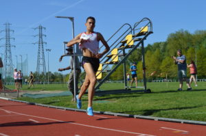 Flavien Szot à l'arrivée du 1500m au meeting du SATUC 2018 à Toulouse