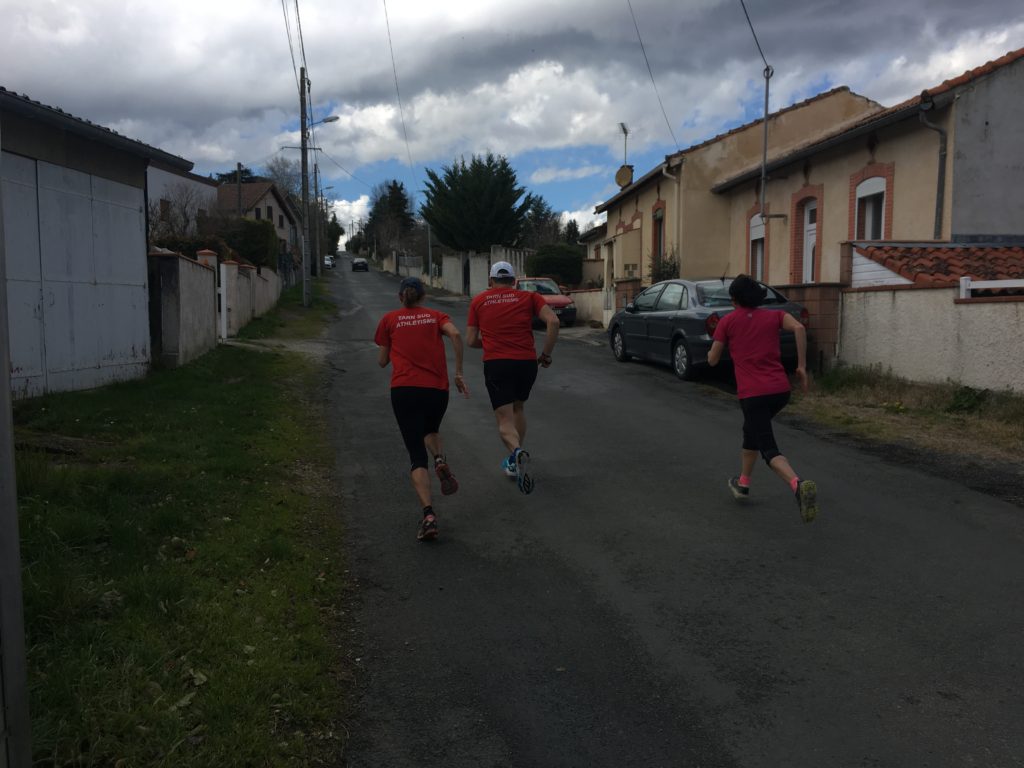 Séance de cotes pour une partie du groupe Running