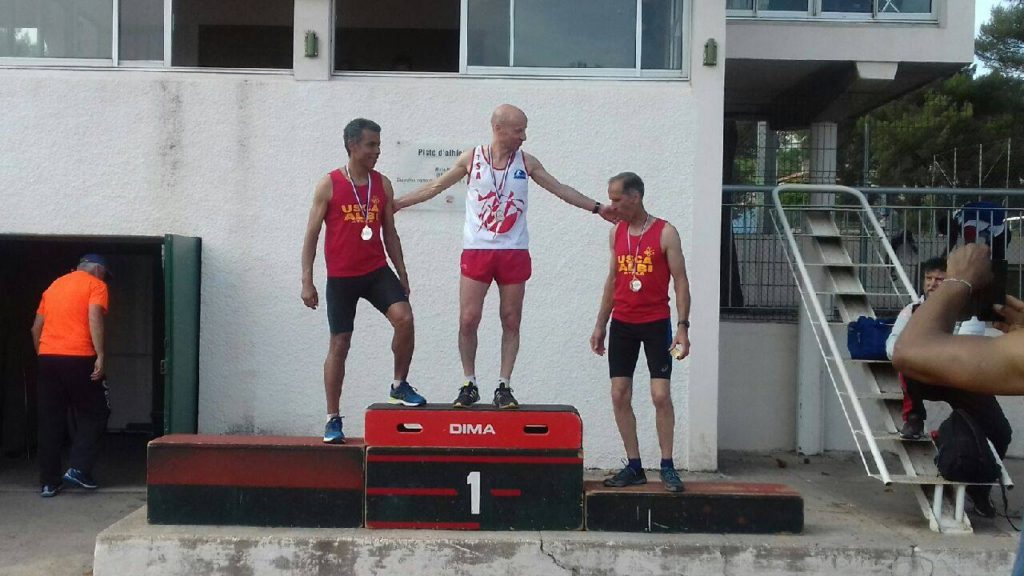 Patrice Vieu sacré champion d'Occitanie Master 2018 du 1500m à Nîmes