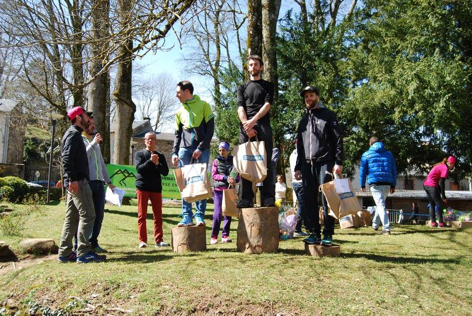 Podium de la Ronde Forestière au BrassacAtrail 2018 à Brassac