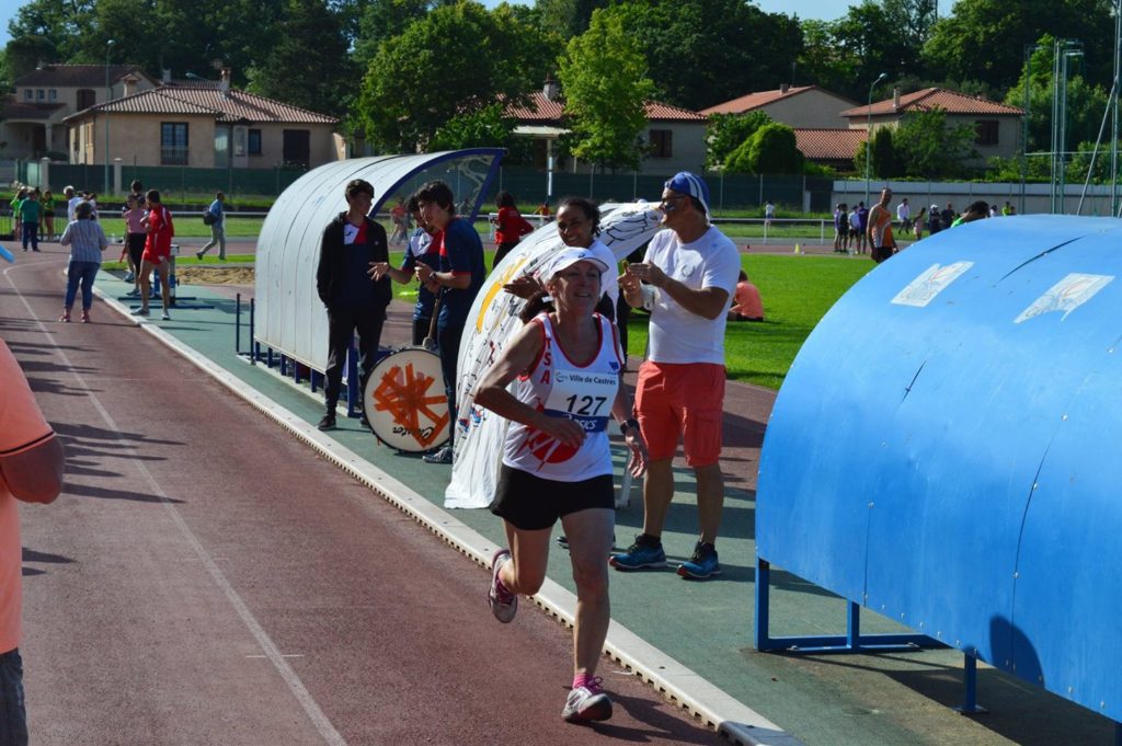 Marie-José Fabas au 3000m à la finale interclubs 2018 à Castres