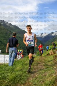 Enzo Teysseyre aux championnats de France de course en montagne 2018 à Arrens-Marsous