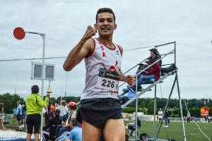 Flavien Szot à l'arrivée 3000m des championnats du secteur ouest d'Occitanie 2018 à Tournefeuille