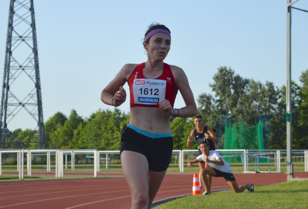 Alexia Vaissette sur 5000m aux championnats d'Occitanie 2018 à Toulouse
