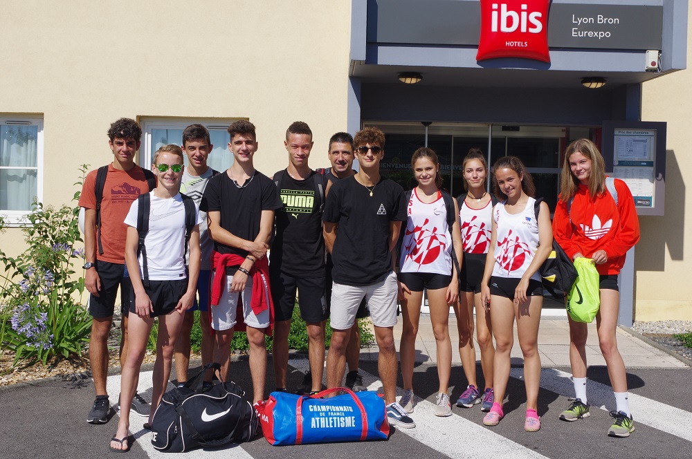 Les minimes du TSA à la finale nationale des Pointes d'Or Colette Besson 2018 à Vénissieux