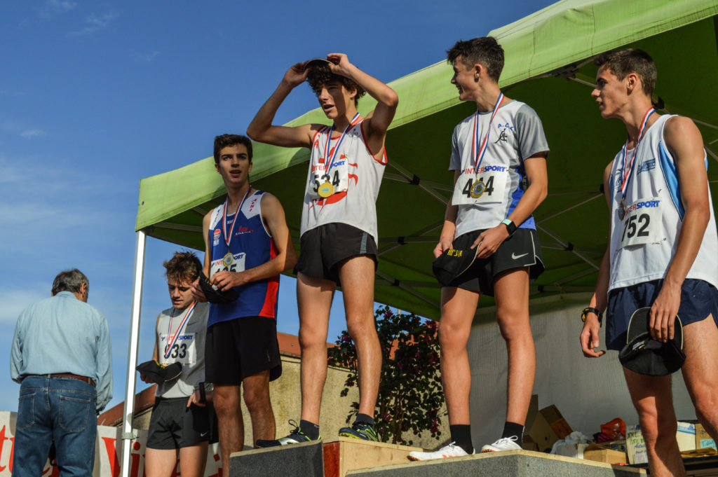 Antoine Danieau vainqueur de la course des cadets au cross Jean Vidal 2018 à Lescure-d'Albigeois