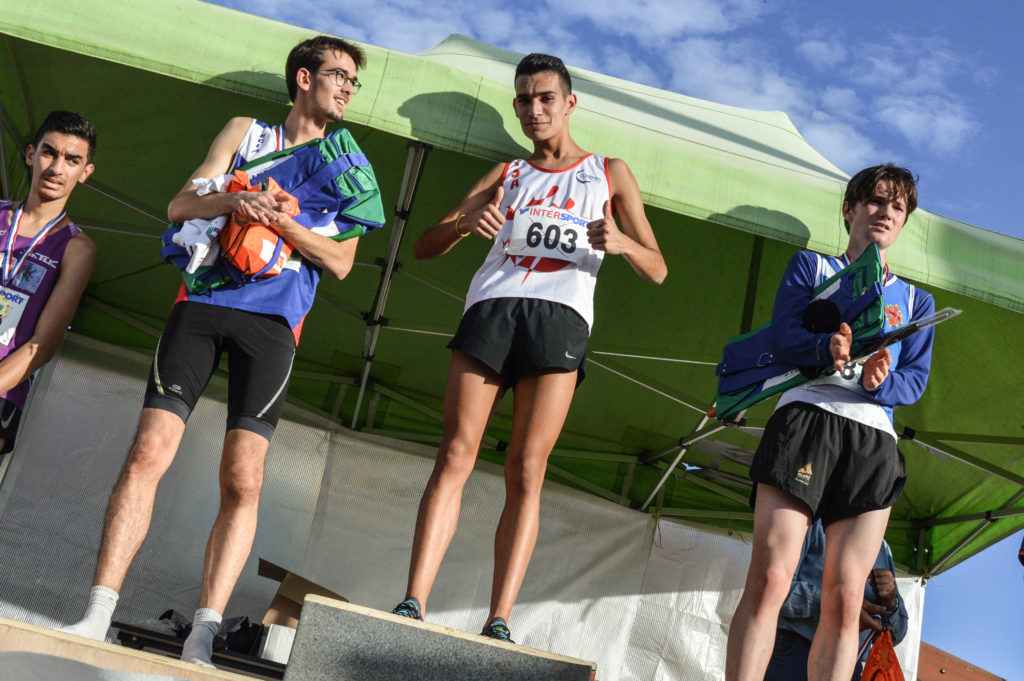 Flavien Szot vainqueur sur la course des juniors du cross Jean Vidal 2018 à Lescure-d'Albigeois