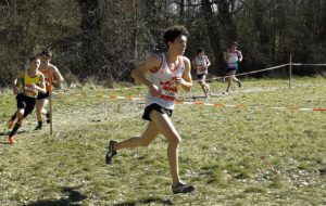 Antoine Danieau sur la course des cadets aux championnats d'Occitanie de cross 2019 à Caussade