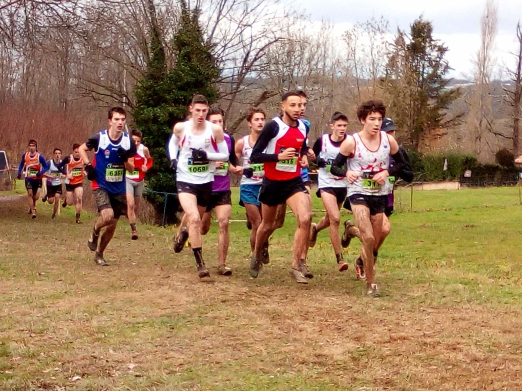 Course des cadets au quart de finale des championnats de France de cross 2019 à Saint-Girons