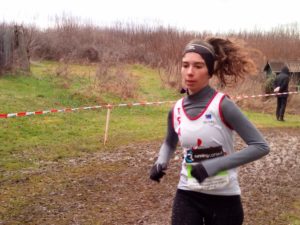 Elodie Sanchez au quart de finale des championnats de France de cross 2019 à Saint-Girons