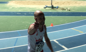 Patrice Vieu aux championnats de France Masters en salle 2019 à Liévin