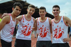 Le relais 4x400m du TSA à la finale interclubs 2019 à Toulouse